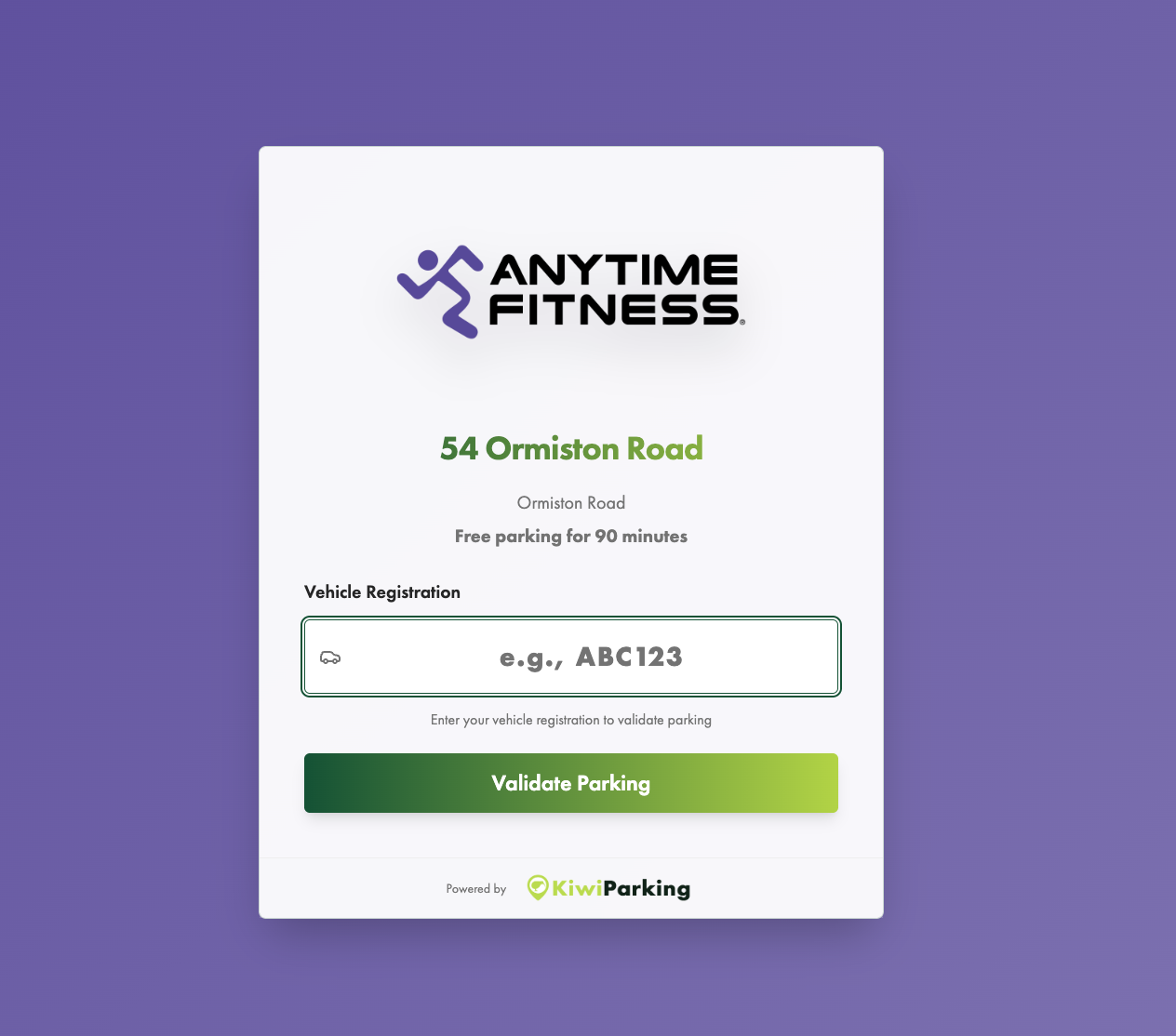 Custom branded parking validator